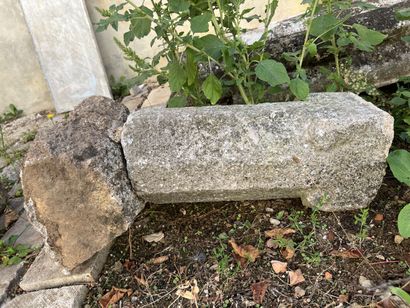 Top of octagonal stone column, the top forming...