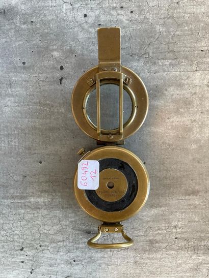 British compass, brass, marked on reverse...