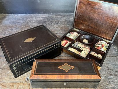 Set of three Louis Philippe period blackened...