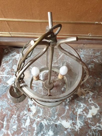 Pair of Louis XVI style silver plated lanterns...
