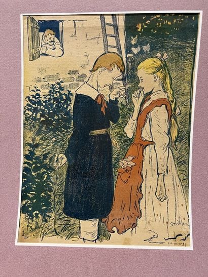 STEINLEN, (1859-1923)

Set of four lithographs

Scene...