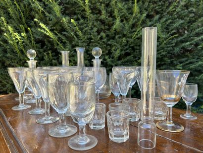 Set of glasses and carafes