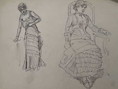 Lot of five sketchbooks, 19th century

Studies...