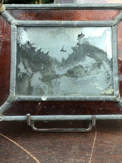 Set of six lead and glass paste frames, 20th...