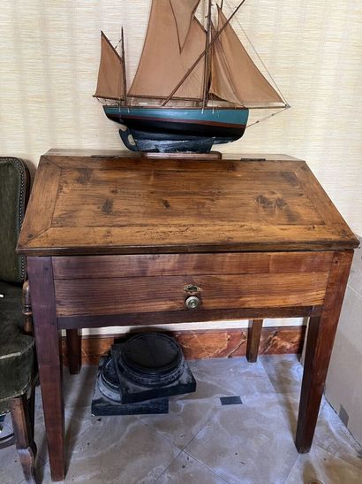 Writing desk in natural wood XIXth c. 

H....