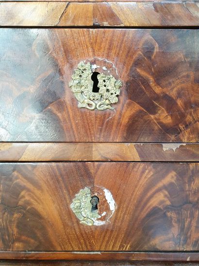 Mahogany and mahogany veneer secretary of...
