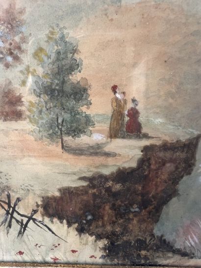 French school around 1850

Views of villages

Pair...