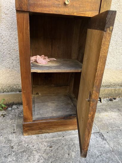 Bedside table in natural wood early XXth...