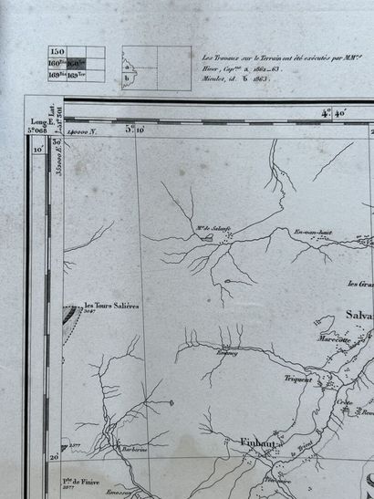 Set of four topographic maps from the beginning...