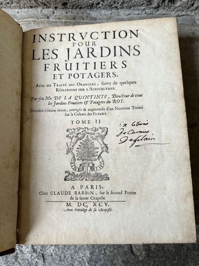 La Quintinye:

Le Parfait Jardinier, ou Instruction...