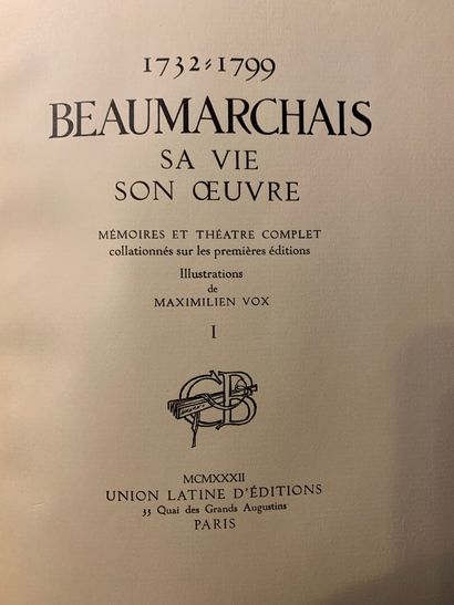 1732-1799 BEAUMARCHAIS

HIS LIFE HIS WORK

Memoirs...