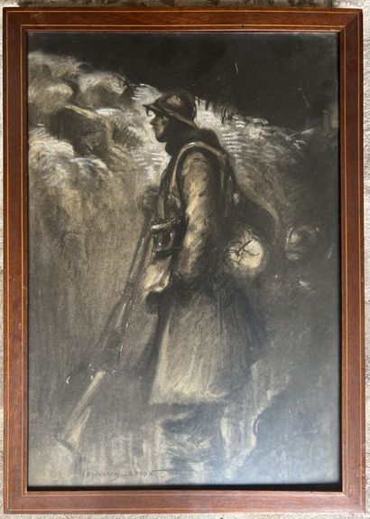 Edmond Lajoux (1890-1960)

Poilu 

Pastel...