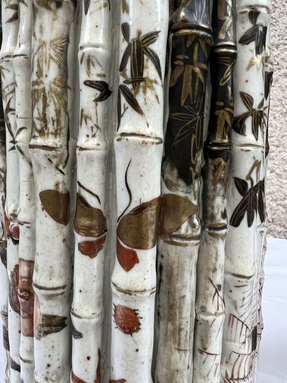 Pair of Satsuma porcelain vases, 19th century

With...