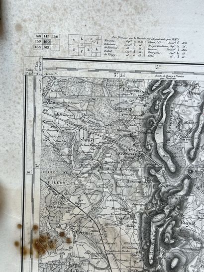Set of four topographic maps from the beginning...