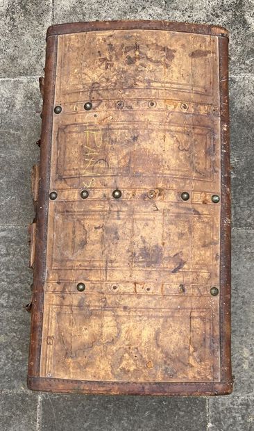 Canvas and leather trunk from the Napoleon...