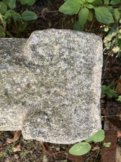Top of octagonal stone column, the top forming...