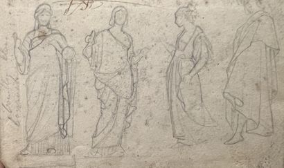 Lot of five sketchbooks, 19th century

Studies...