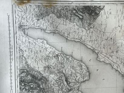 Set of four topographic maps from the beginning...