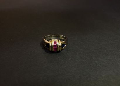 Gold lot including a cross, five rings and...