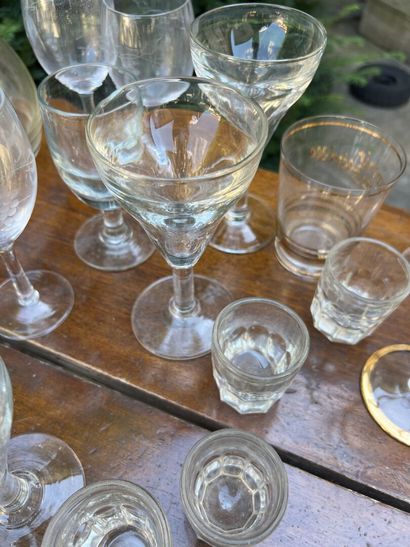 Set of glasses and carafes