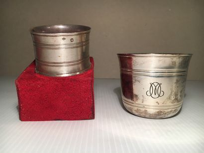 PUIFORCAT

Goblet and napkin ring in silver...