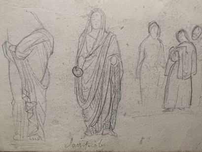 Lot of five sketchbooks, 19th century

Studies...