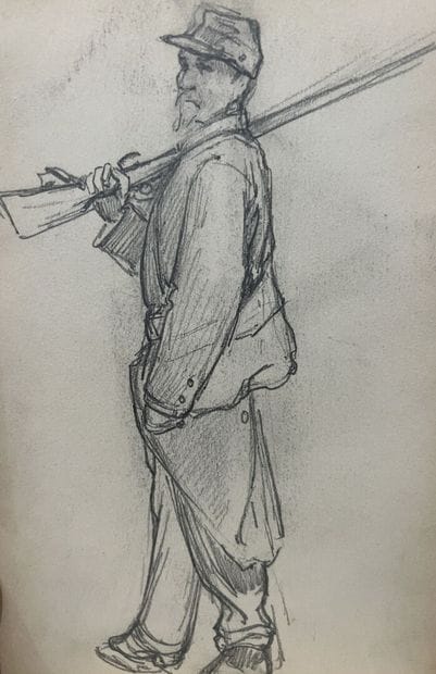 Lot of five sketchbooks, 19th century

Studies...