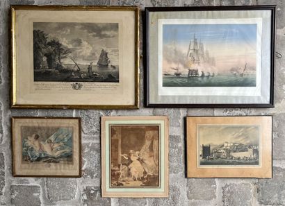 Five engravings or reproductions in the taste...