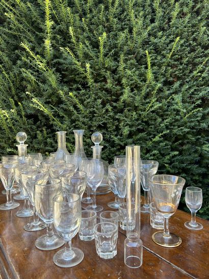 Set of glasses and carafes