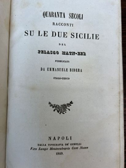 Quaranta Secoli racconti su le due Sicilie...