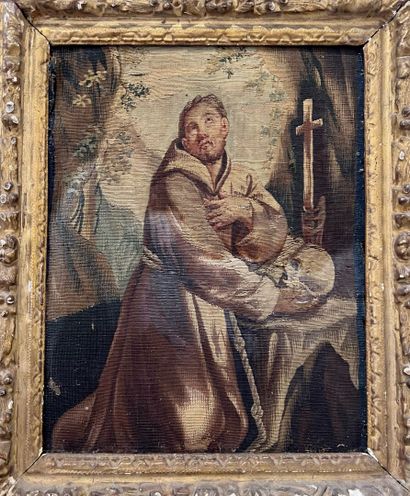 AUBUSSON, 18th century

Saint Francis hermit

Woolen...