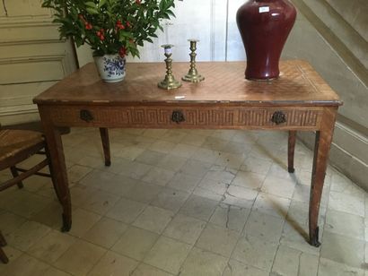 Rosewood veneer flat desk in the Transition...