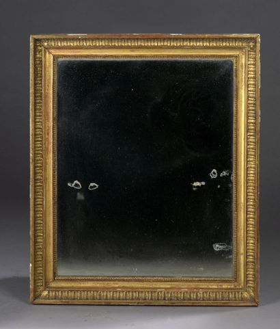 Wooden mirror molded and carved late eighteenth...