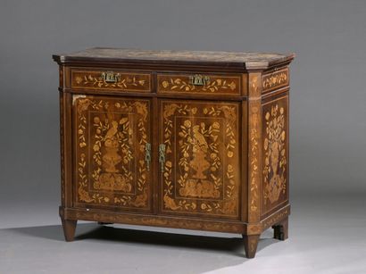 Chest of drawers in veneer, Holland, 19th...