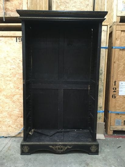 Large Napoleon III period blackened wood...
