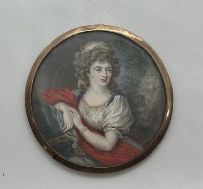 Miniature presumed to be of Georgina Cavendish,...