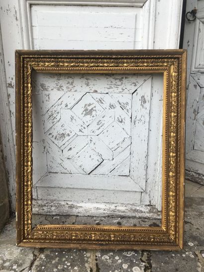 Carved and gilded wood frame in the 18th...