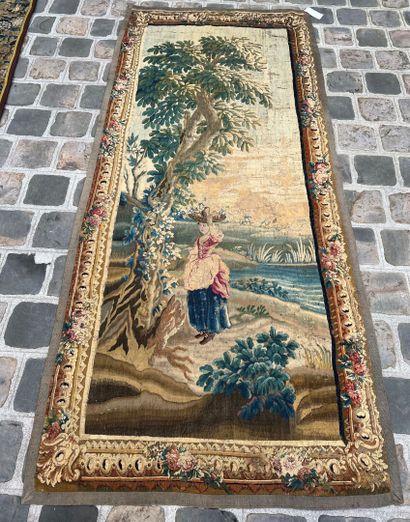 Tapestry panel, 18th century, wool and polychrome...