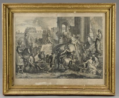 After LE BRUN, engraved by AUDRAN, 18th century
Scenes...