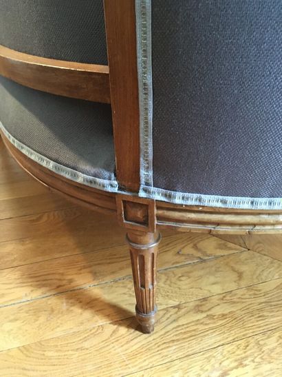 Sofa in molded wood stamped JB LELARGE of...