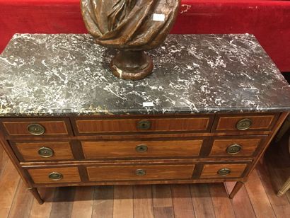 A Louis XVI period rosewood veneer and light...