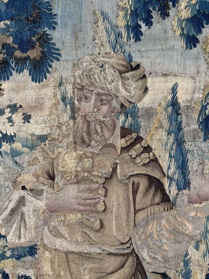 AUBUSSON, 17th century
Polychrome wool and...