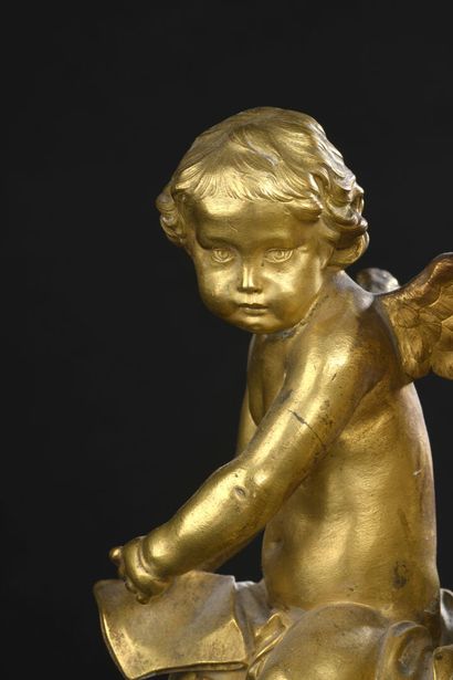 Transitional period chased and gilt bronze...