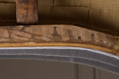 Sofa in molded wood stamped JB LELARGE of...