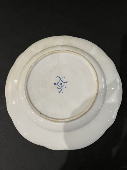 SÈVRES, 18th century, 1769
Plate with palms...