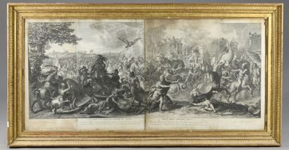 After LE BRUN, engraved by AUDRAN, 18th century
Scenes...