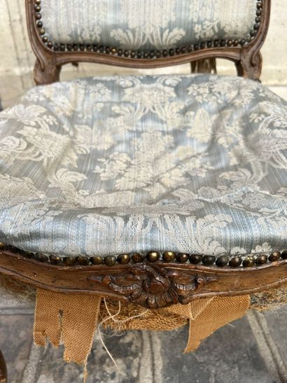 Molded and carved wood chair from the Louis...