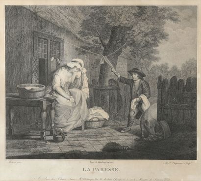 After MORLANT, early 19th century
The laziness
Engraving.
Titled.
30,5...