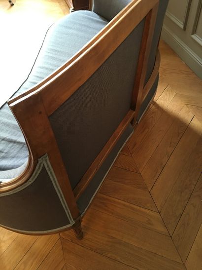 Sofa in molded wood stamped JB LELARGE of...