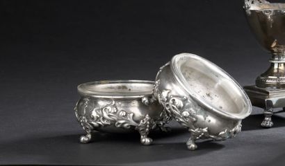 Pair of silver saltcellars, Austria, circa...